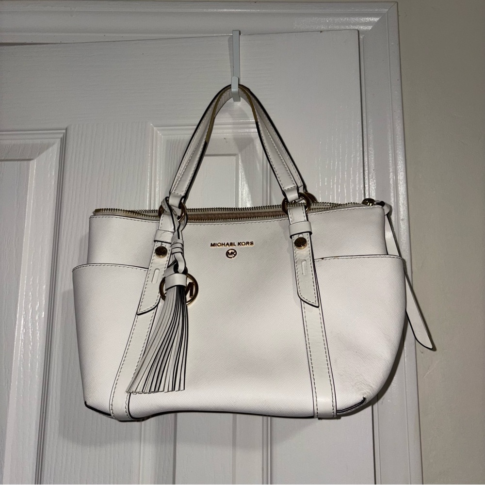 MICHAEL Michael Kors White Satchel